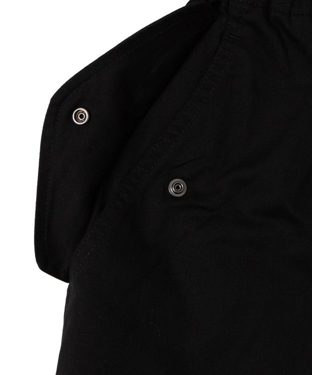 WEGO 【ウエストゴム/ユニセックス着用ITEM】サイドスリットコンバットパンツ ブラック