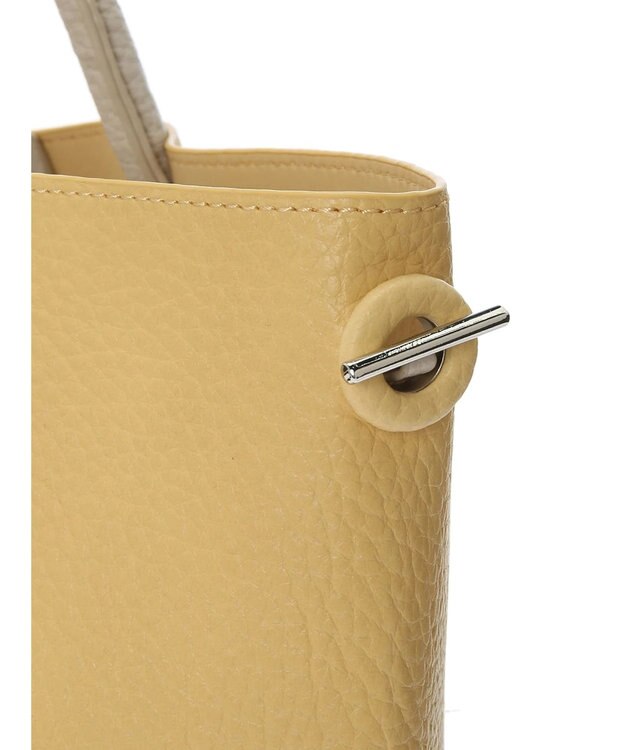 Green Parks ・ｃａｃｈｅ　ｃａｃｈｅ　バイカラーフェイクレザートート Yellow