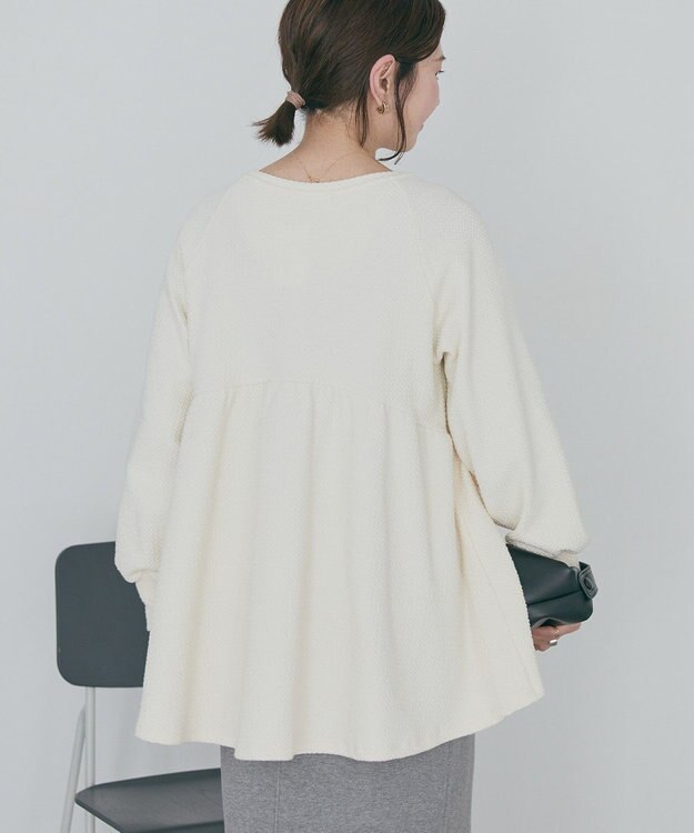 AMERICAN HOLIC フクレジャガードペプラムプルオーバー Ivory