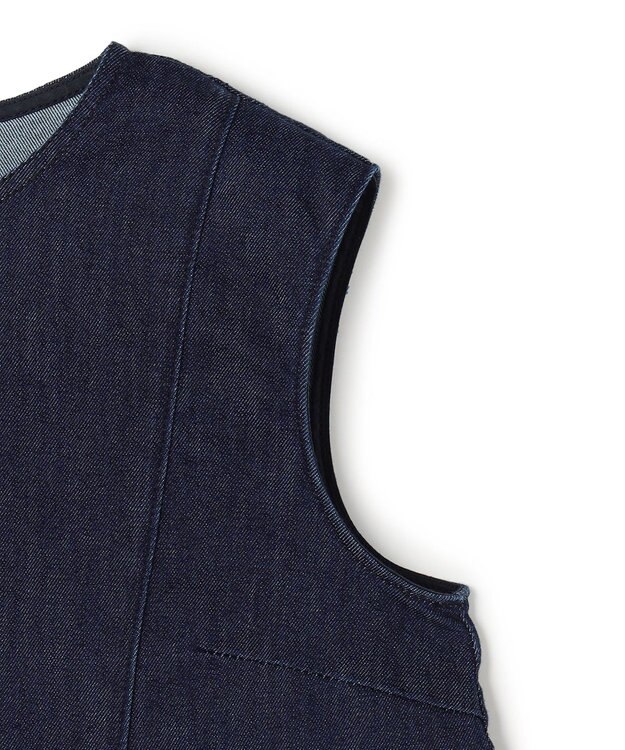 UNFILO 【セットアップ着用可】UNFILO DENIM light ノースリーブブラウス インディゴ