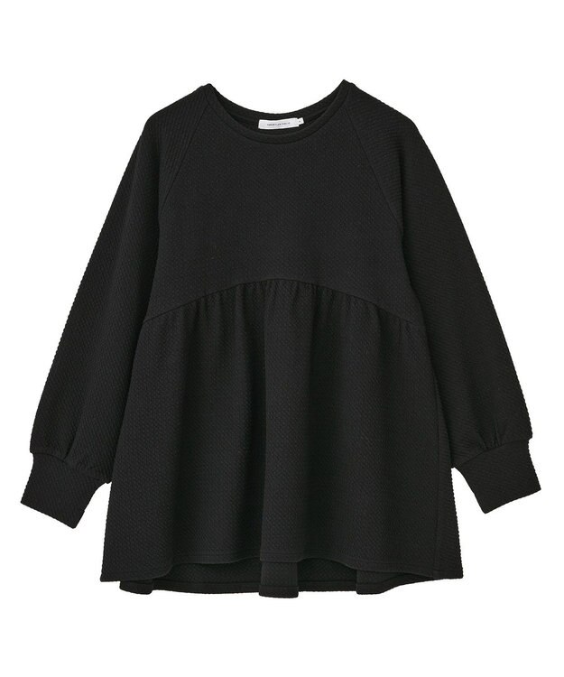 AMERICAN HOLIC フクレジャガードペプラムプルオーバー Black