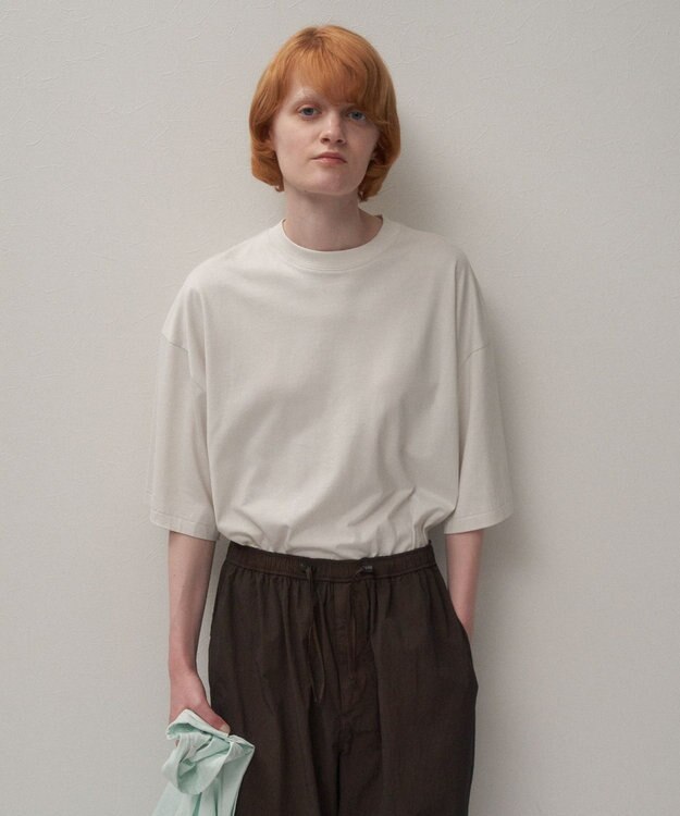 ATON SUVIN 60/2 | ワイドスリーブＴシャツ WARM WHITE