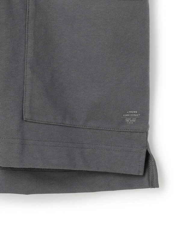 J.PRESS YORK STREET 【UNISEX】サイドポケット クルーネックTシャツ グレー系