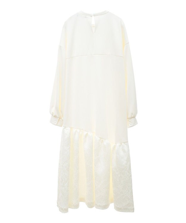 Green Parks ａ．切り替えジャガードワンピース White