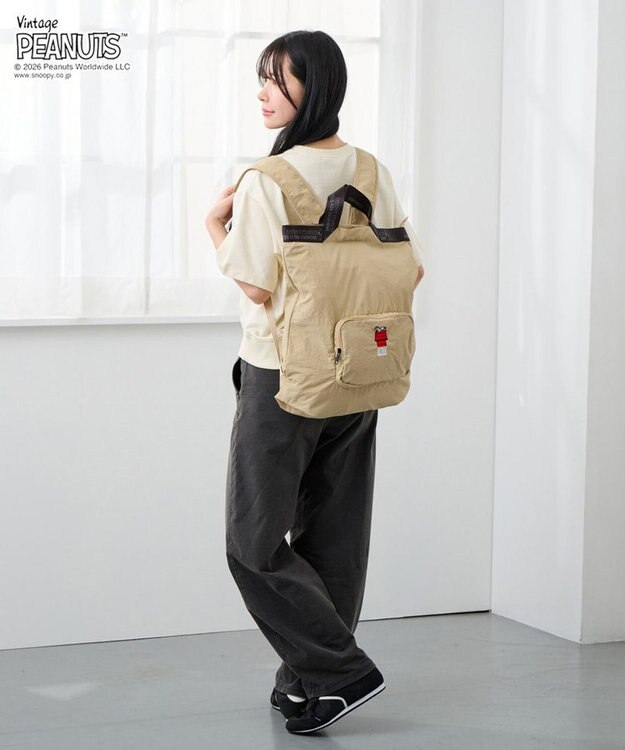 ROOTOTE 8506【ルートート】スヌーピー IP.メッケル.ピーナッツ-1D 03：ベージュ