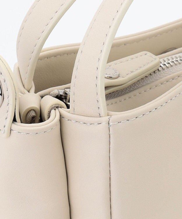 Y'SACCS カウレザー すっきり2wayミニトート アイボリー