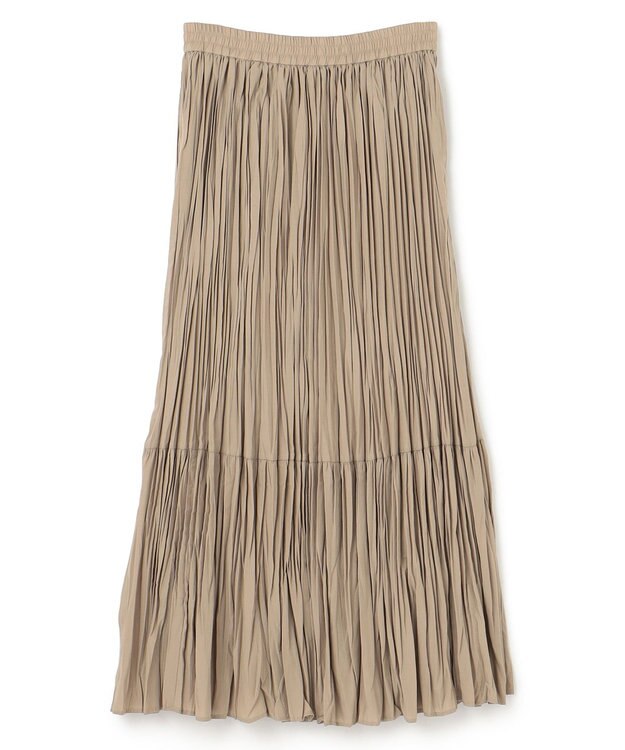 UNFILO ワッシャープリーツスカート ベージュ