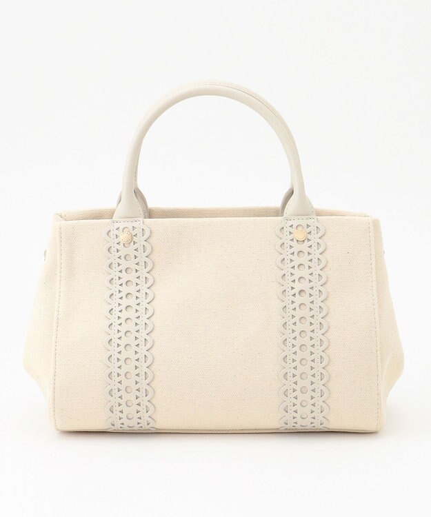 TOCCA 【大人百花掲載】LACE TOTE トートバッグ オフ キャンバス系