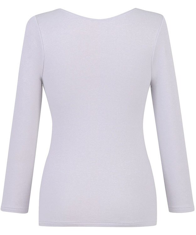 Wing あったかインナー 綿混素材 裏起毛(肌側) よく伸びる素材 ストレッチ性 【ラクのびサーモ】 保温性 8分袖 長袖 秋 冬 EL6812 ウイング／ワコール パープル