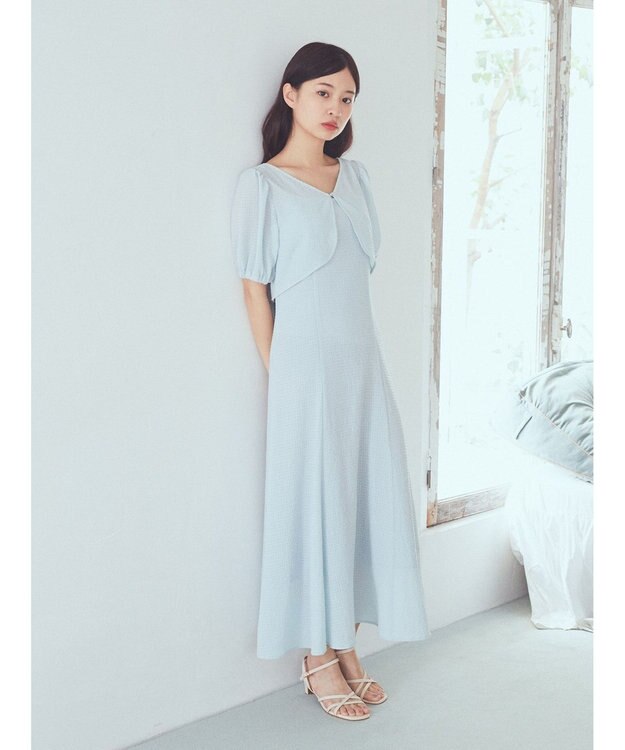 earth music&ecology ＳＥＴ２点パフスリーブブラウス＋キャミワンピース Mint