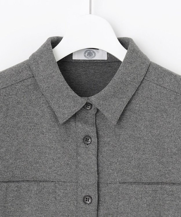 J.PRESS LADIES S 【季節の変わり目に】TWILL NEEDLE シャツ ミディアムグレー系