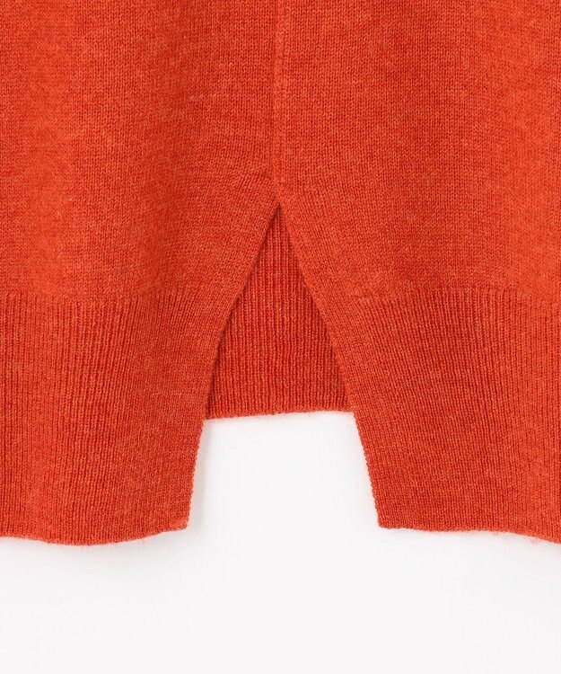 J.PRESS LADIES S 【洗える】CASHMERE BLEND スタンドカラー ニット オレンジ系
