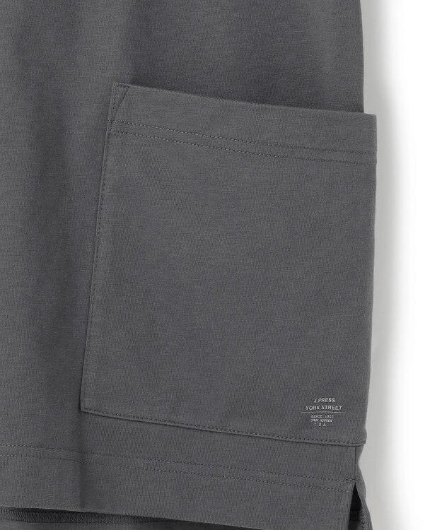 J.PRESS YORK STREET 【UNISEX】サイドポケット クルーネックTシャツ グレー系