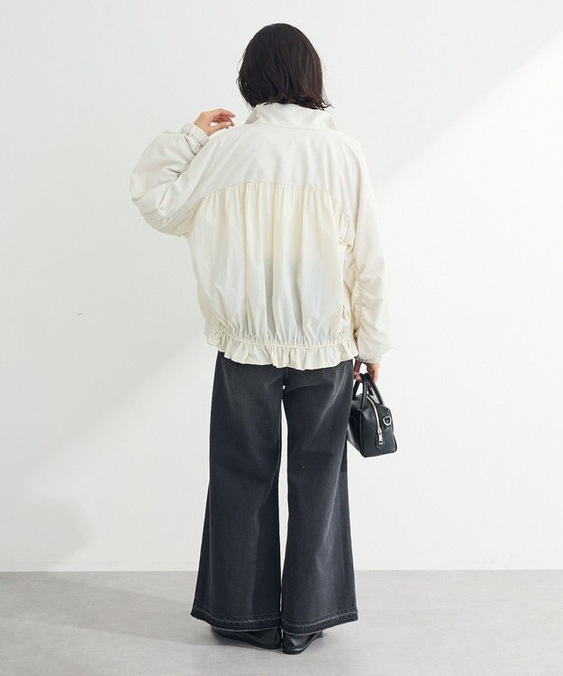 Green Parks ギャザーナイロンブルゾン Off White