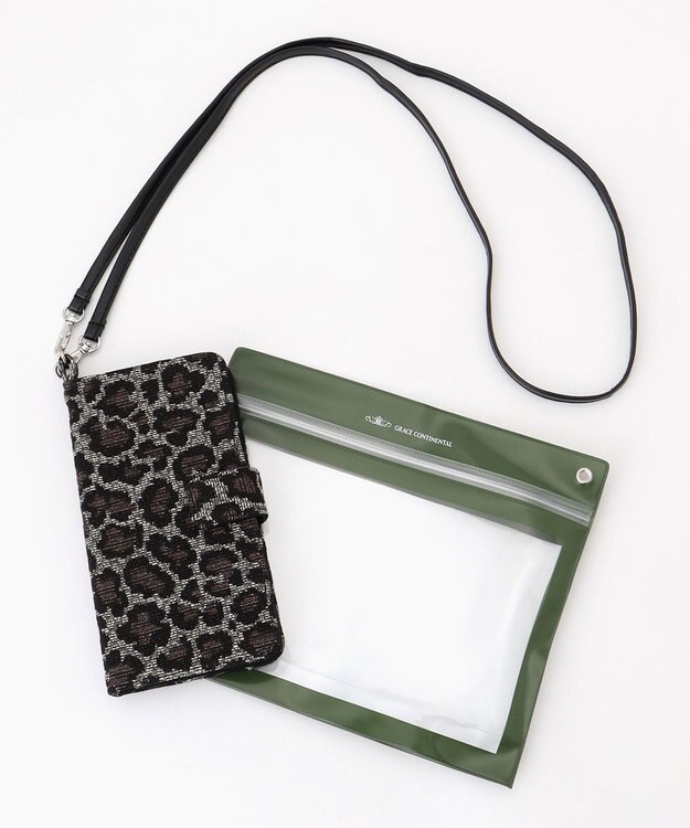 GRACE CONTINENTAL Fabricスマホケース ダークブラウン