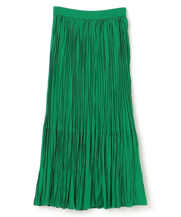 UNFILO ワッシャープリーツスカート グリーン