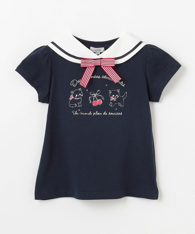ANY KIDS セーラーカラー Tシャツ ネイビー