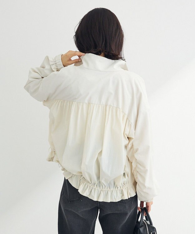 Green Parks ギャザーナイロンブルゾン Off White