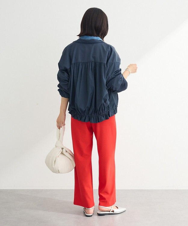 Green Parks ギャザーナイロンブルゾン Off White