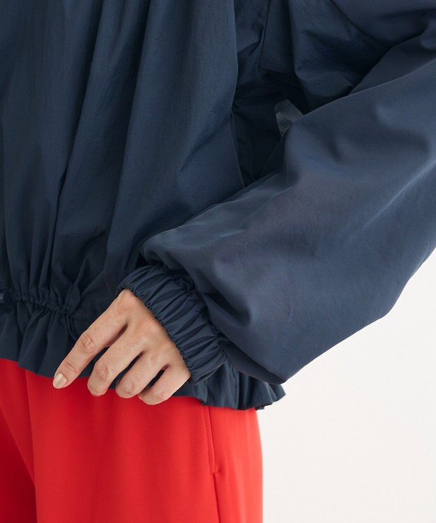 Green Parks ギャザーナイロンブルゾン Navy