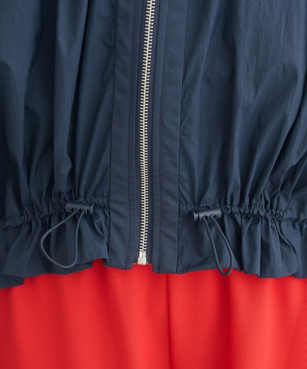 Green Parks ギャザーナイロンブルゾン Navy