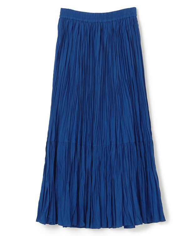 UNFILO ワッシャープリーツスカート ブルー