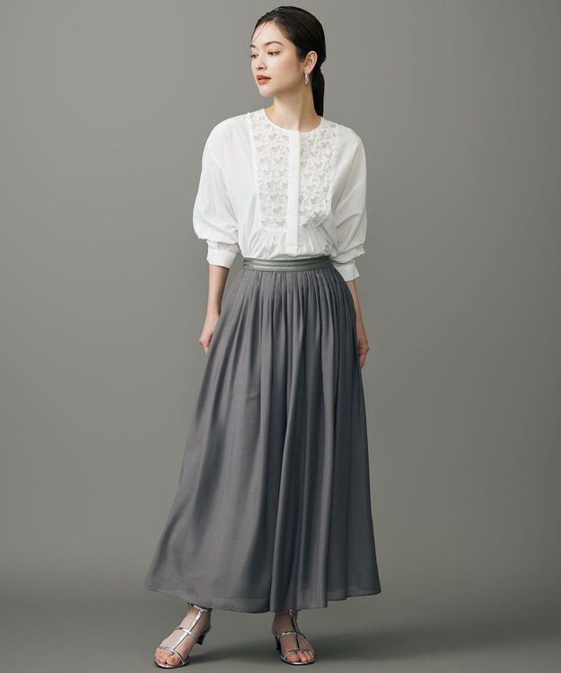 自由区 S シアー スカート セピア