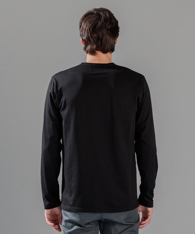 JOSEPH HOMME スビンソフトジャージー　Vネック長袖カットソー ブラック系