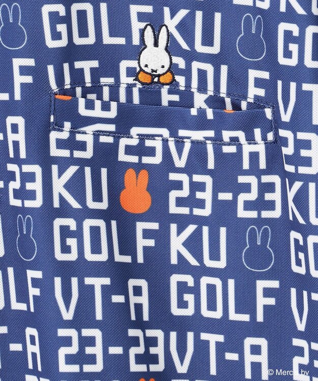 23区GOLF 【MEN】【吸水速乾/UVカット】ミッフィーロゴポロシャツ ブルー系5