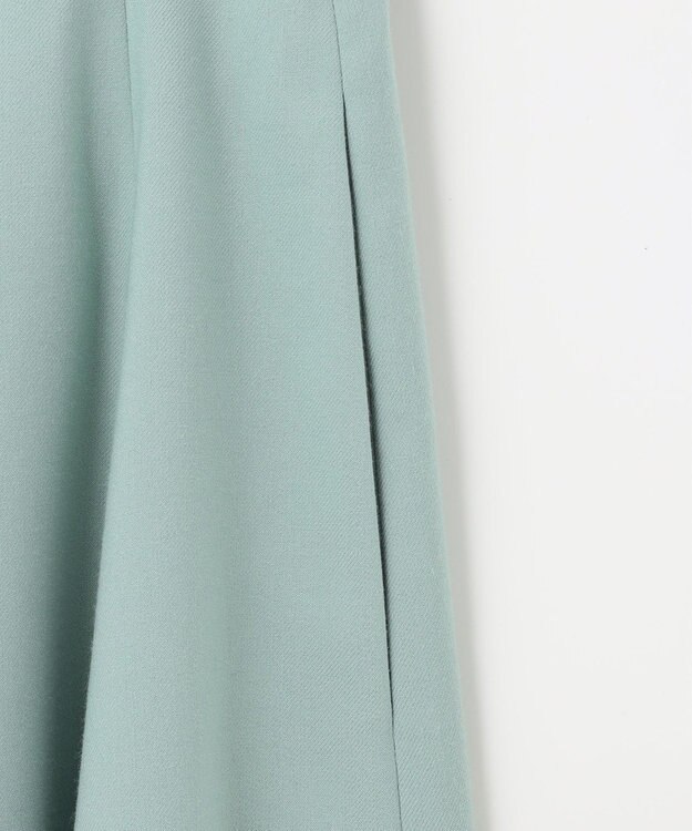 組曲 T/Rツイルストレッチ フレアスカート スモーキーグリーン系