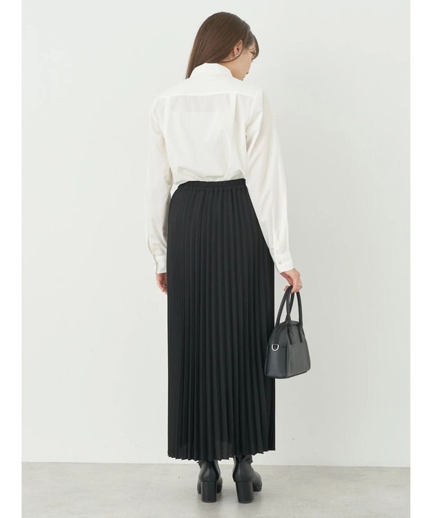 earth music&ecology すきな丈プリーツスカート Black