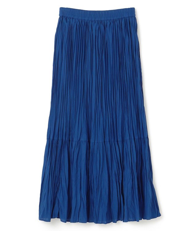 UNFILO ワッシャープリーツスカート ブルー