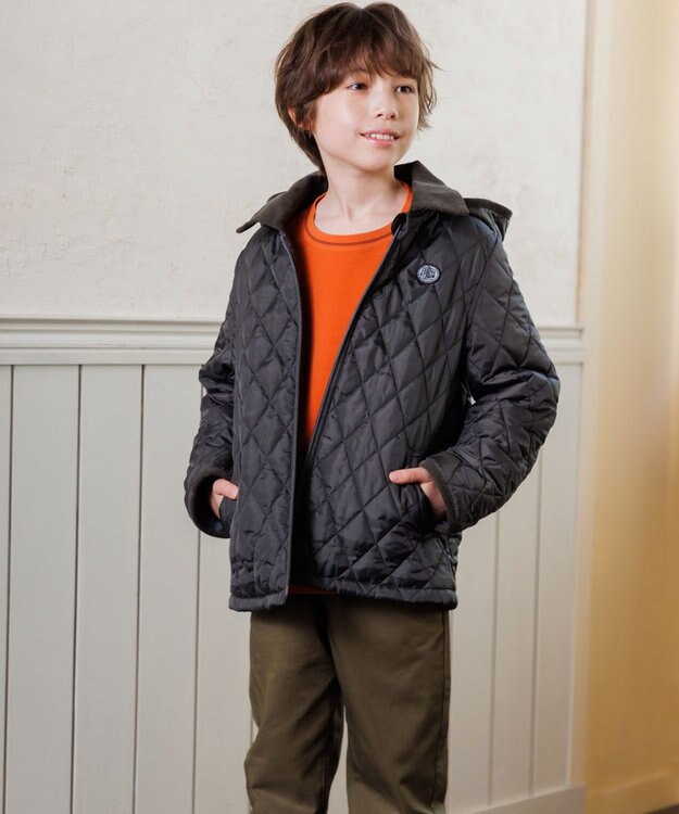 J.PRESS KIDS 【140-170cm】ダンボール ロゴエンブロイダリー トレーナー オレンジ系