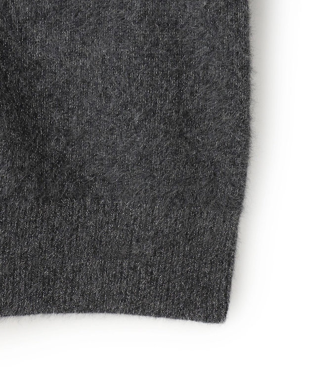 ICB L 【30th ANNIVERSARY】ルレックスフォックスアルパカ Vネックカーディガン ミディアムグレー