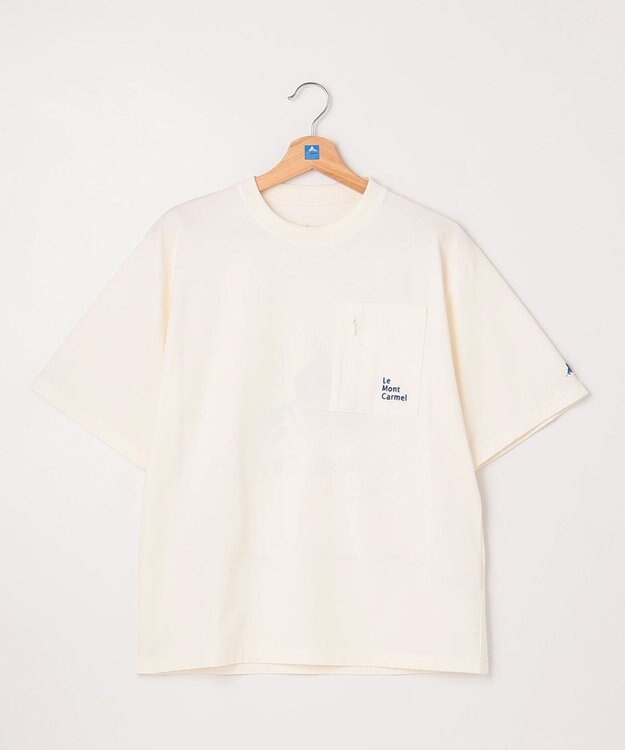 SHARE PARK LADIES 【UVカット・吸水速乾・ストレッチ・軽量 】バックプリントポケットTシャツ（S・Mサイズ） ホワイト系