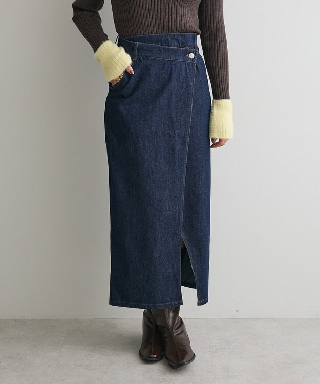 CRAFT STANDARD BOUTIQUE ラップ風デニムスカート Indigo