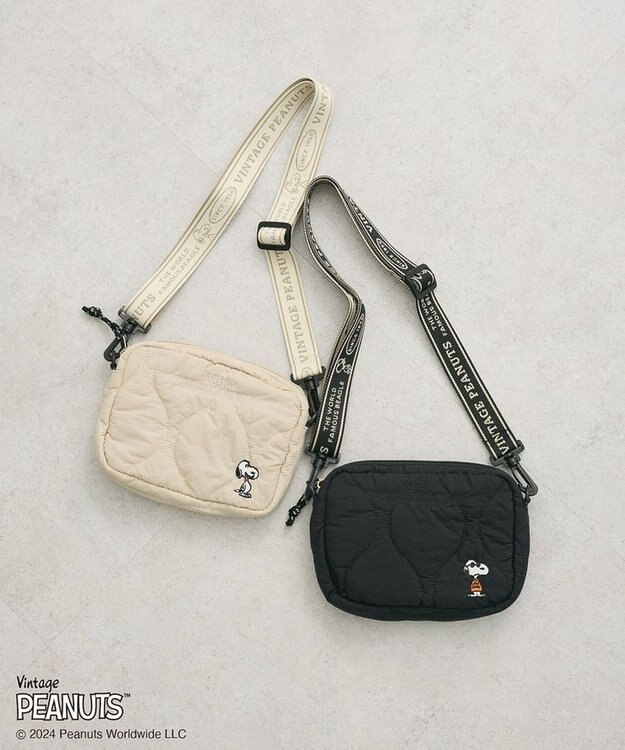 Green Parks ■ＰＥＡＮＵＴＳ　キルティングショルダーＳ Black