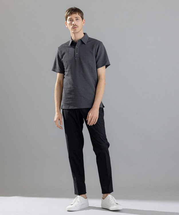 JOSEPH HOMME 【オリジナル素材】ライトタックジャージー　ポロ グレー系