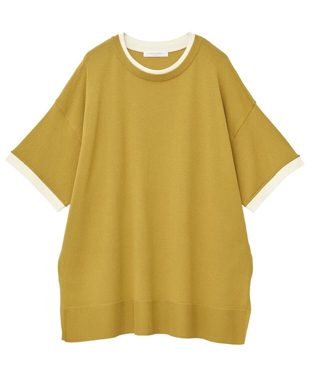 Green Parks 冷やっとすずやかレイヤーニットプルオーバ Lime Green