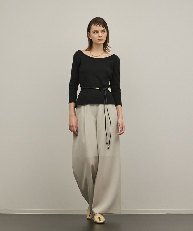 GRACE CONTINENTAL テレコカットトップ ブラック