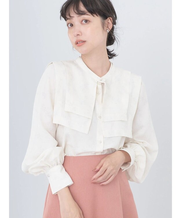 earth music&ecology ２ＷＡＹ衿ブラウス Flower