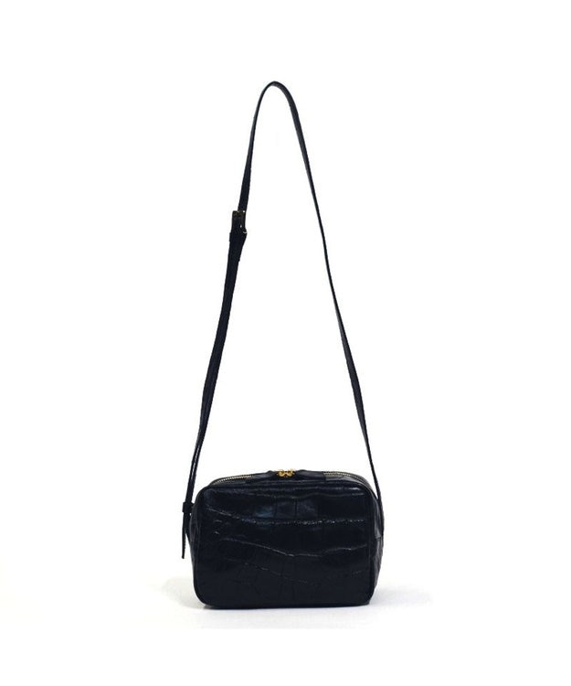 Regalo Felice 【大容量 / 本牛革 / クロコ型押し】ショルダー / REGALO BK(ブラック）