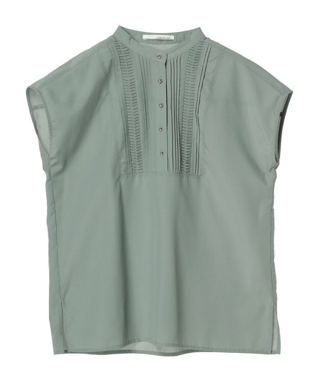 Green Parks ・ＥＬＥＮＣＡＲＥ　ＤＵＥ　ピンタックフレンチブラウス Khaki