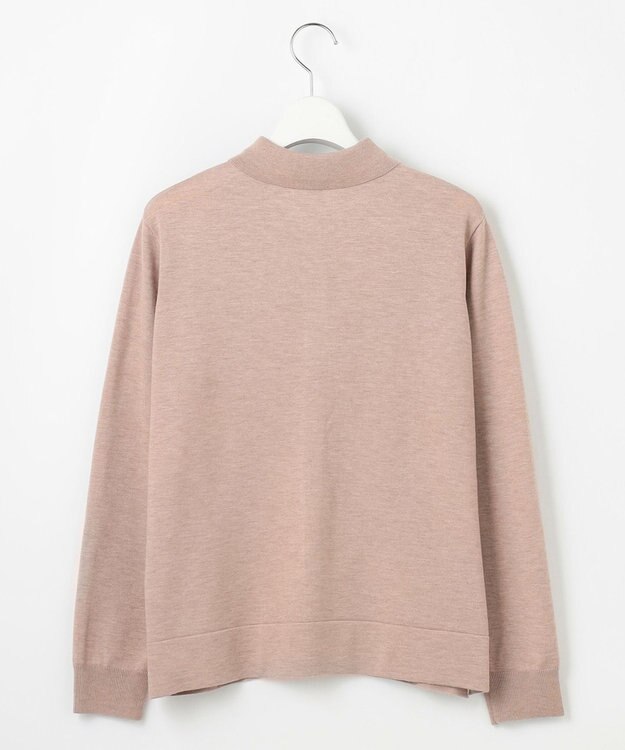 J.PRESS LADIES L 【洗える】WORSTED WOOL BLEND ポロ襟付き カーディガン ベージュ系