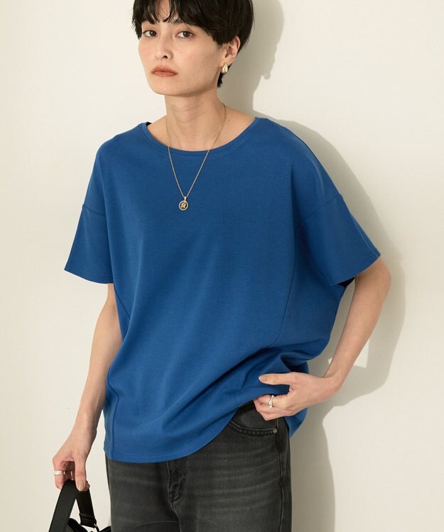 AMERICAN HOLIC 【接触冷感】フレンチスリーブコクーンプルオーバー Deep Blue