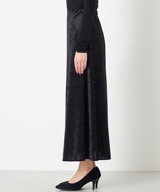 NAVE 【ReNAVE】クラッシュベロア スカート ブラック系