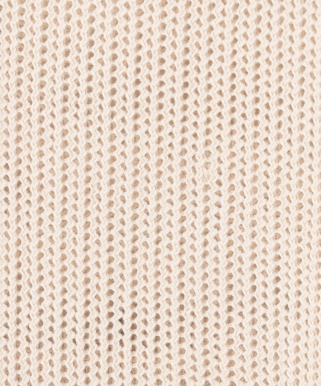 UNFILO L メッシュ クロップドニット ベージュ