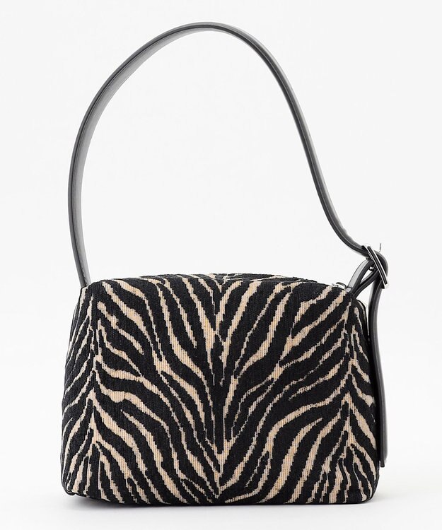 ICB スクエアワンハンドル バッグ 起毛ゼブラ系