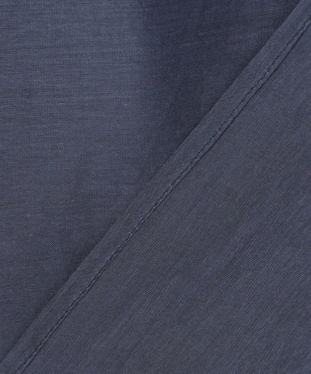 自由区 【洗える】シルクコットンローンスモッキング刺繍 ブラウス コバルトブルー