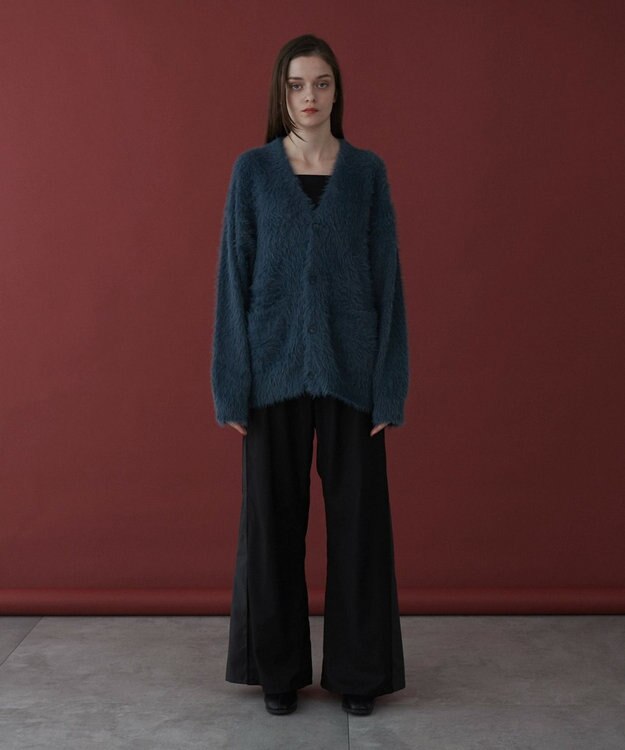 WEGO 【ユニセックス着用ITEM】サイドZIPフレアスラックス ブラック